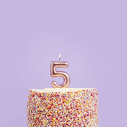 Number Candle - Rose Gold