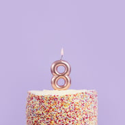 Number Candle - Rose Gold