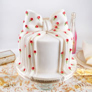 Floral Elegance Bow Cake