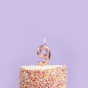 Number Candle - Rose Gold