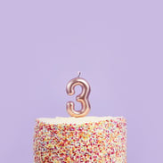 Number Candle - Rose Gold