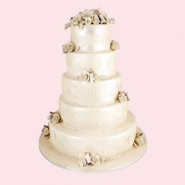 Silver Wedding Cake