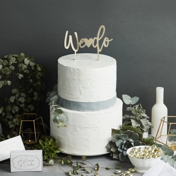'We Do' Cake Topper