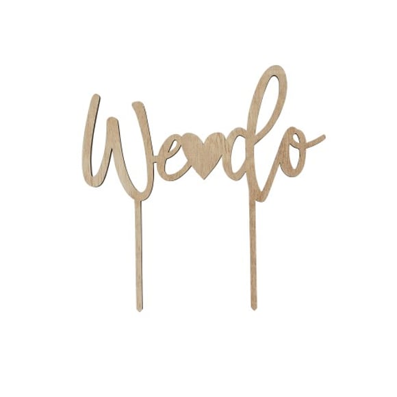 'We Do' Cake Topper