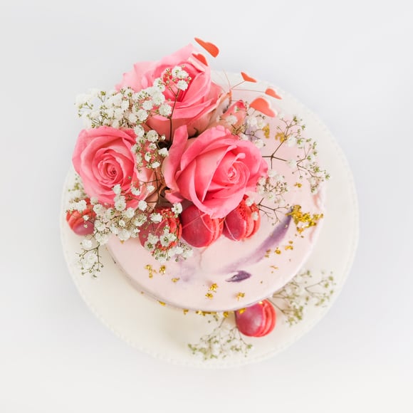 Marble Flower Cake