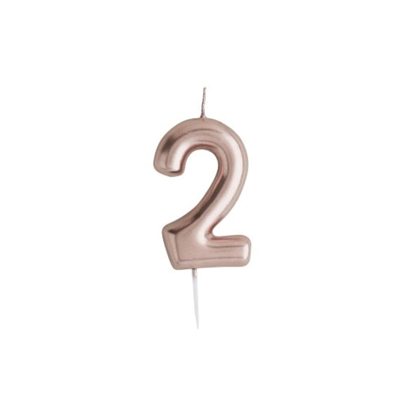 Number Candle - Rose Gold