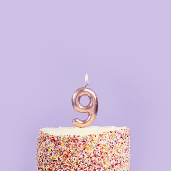 Number Candle - Rose Gold