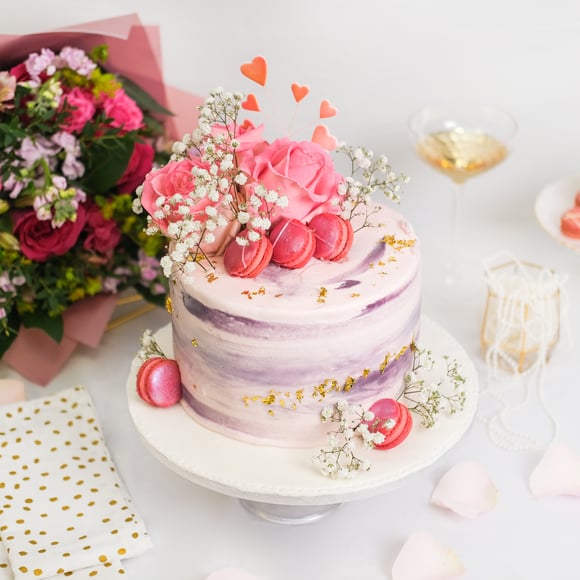 Marble Flower Cake