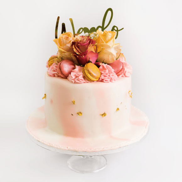 Marble Macaron Cake