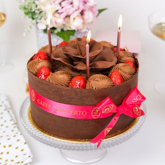 Strawberry & Chocolate Gateaux | Chocolate Birthday Cake Delivery