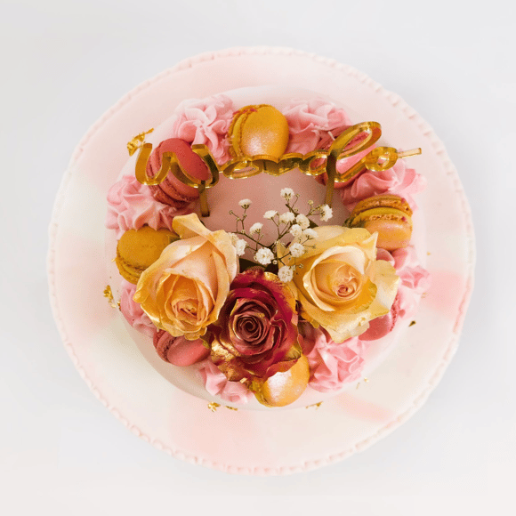 Marble Macaron Cake