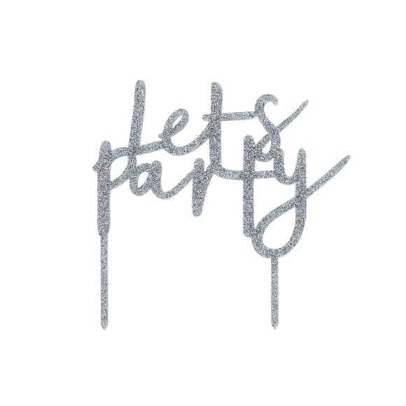 'Let's Party' Cake Topper