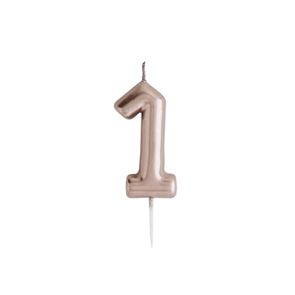 Number Candle - Rose Gold